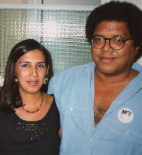 Amaranta y Pablo Milanés. Madrid, 1989
